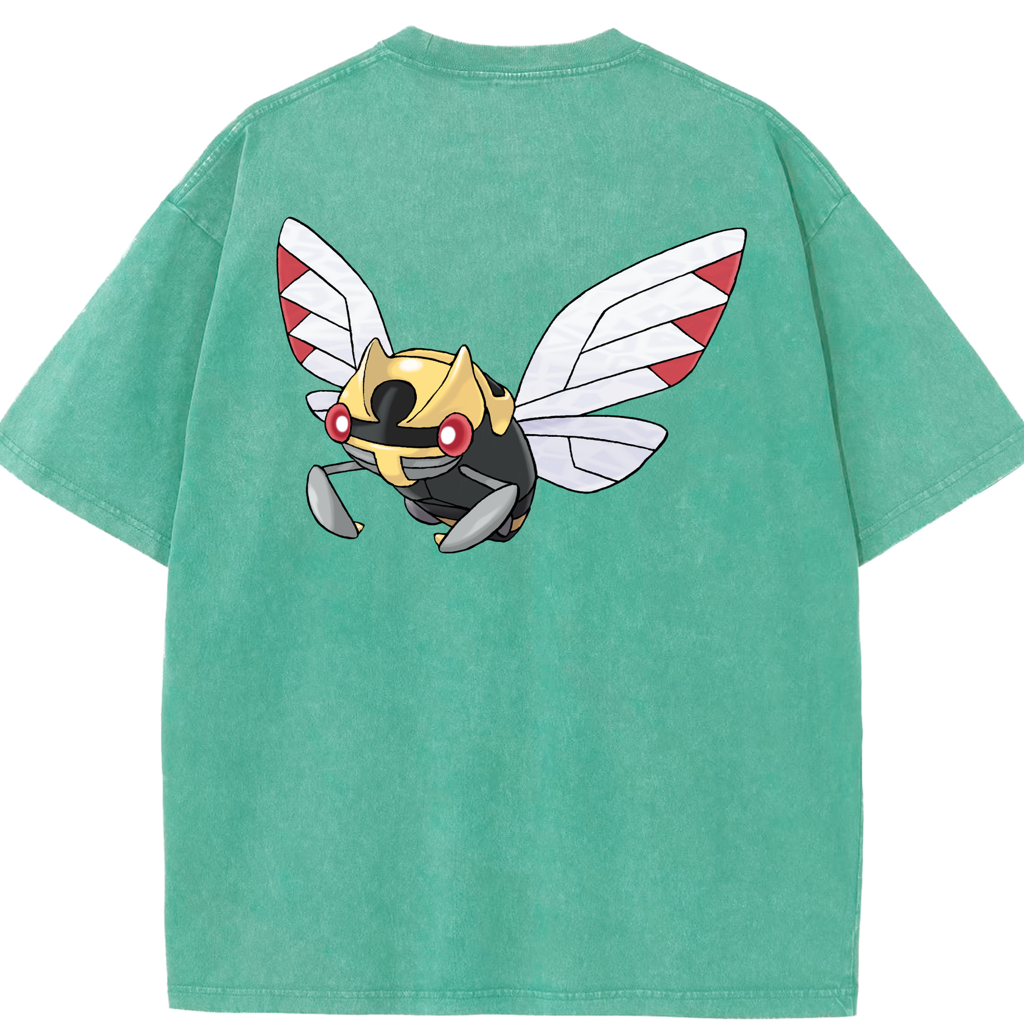 （画像用） ポケットモンスター Pokémon 綿100% ヴィンテージ風 半袖Tシャツ（背面プリント）